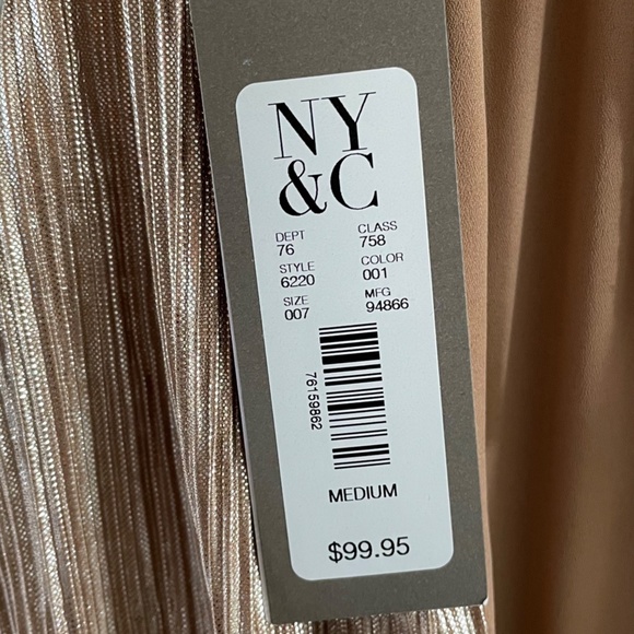 NWT Gold "lame" full length formal gown - Picture 3 of 3